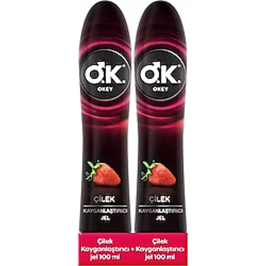 Okey Çilek Su Bazlı Kayganlaştırıcı Jel 100 ml 2 Adet