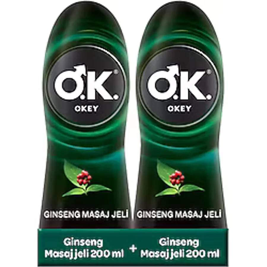 Okey Ginseng Kayganlaştırıcı Masaj Jeli 200 ml 2 Adet
