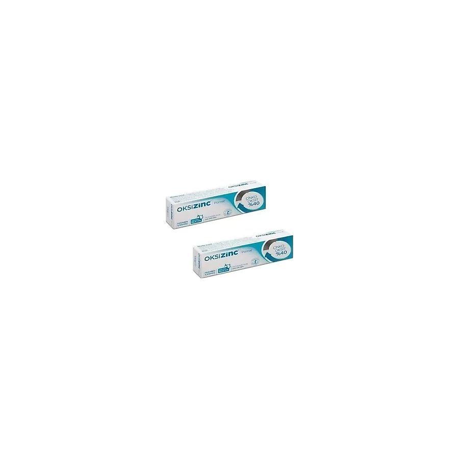 Oksizinc Pomat %40 Çinko Oksit Parabensiz Doğal Balık Yağı İçeren Cilt Bakım Kremi 2x100 ml