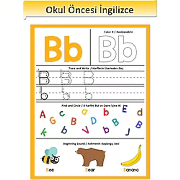 Okul Öncesi İngilizce Eğitim Seti (Aktivite Kitabı)