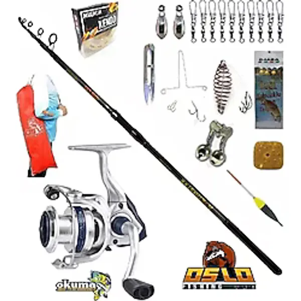 Okuma Aria-6000a Oslo North Star 360cm 50-150gr Profesyonel Surf Sazan Kıyı Olta Takımı Seti