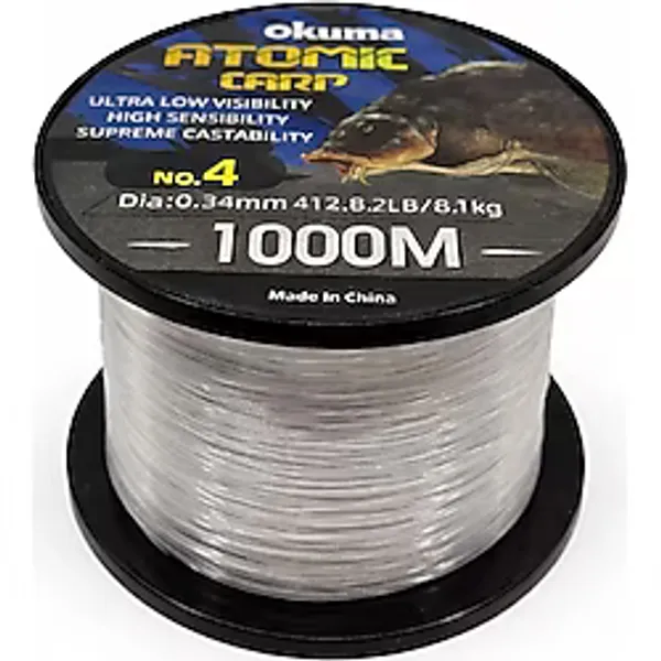 Okuma Atomic Carp Nylon Clear Color 1000m Misina