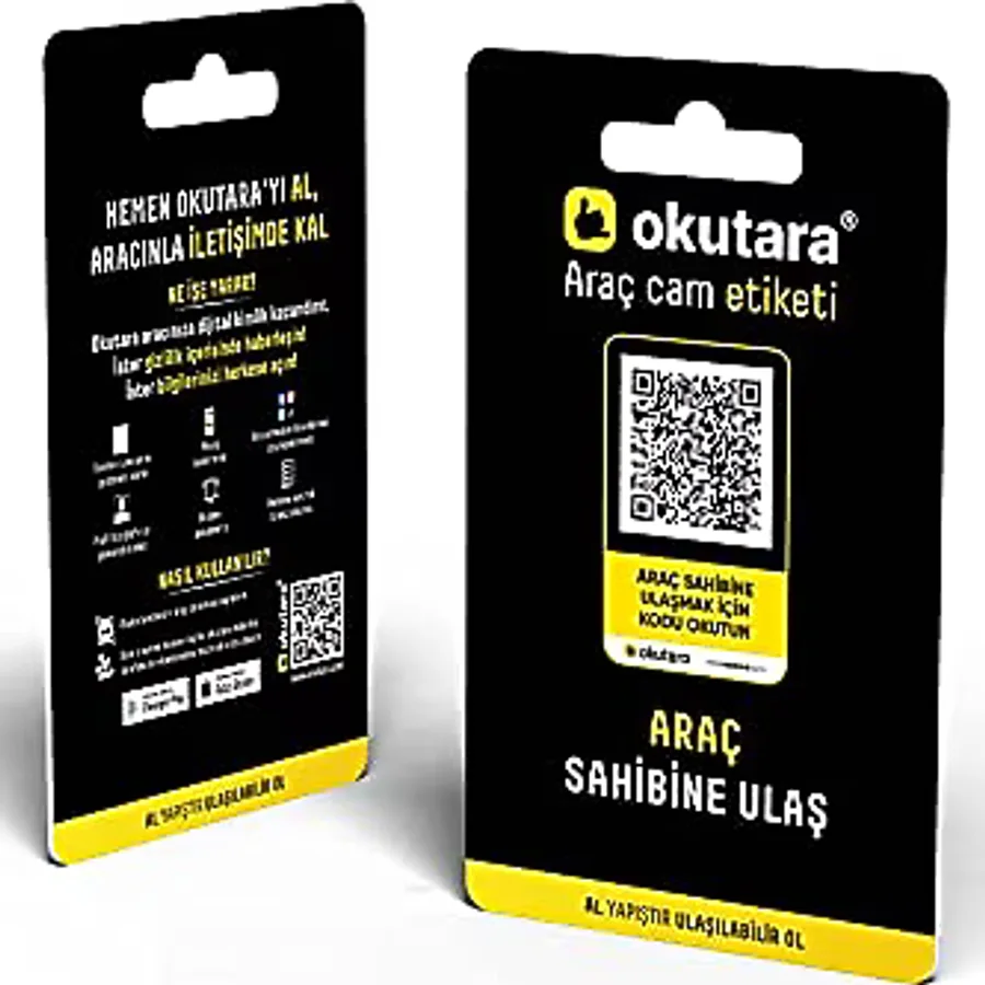 Okutara Araç, Otomobil, Araba Cam Etiketi Numaratör (Qr Kimlik)