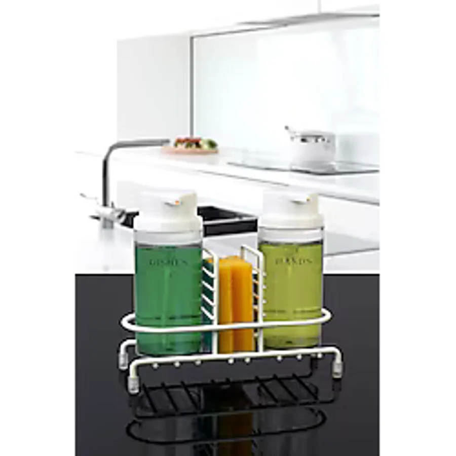 Okyanus Home Beyaz Deluxe Yuvarlak Standlı 2'li Şeffaf Sıvı Sabunluk