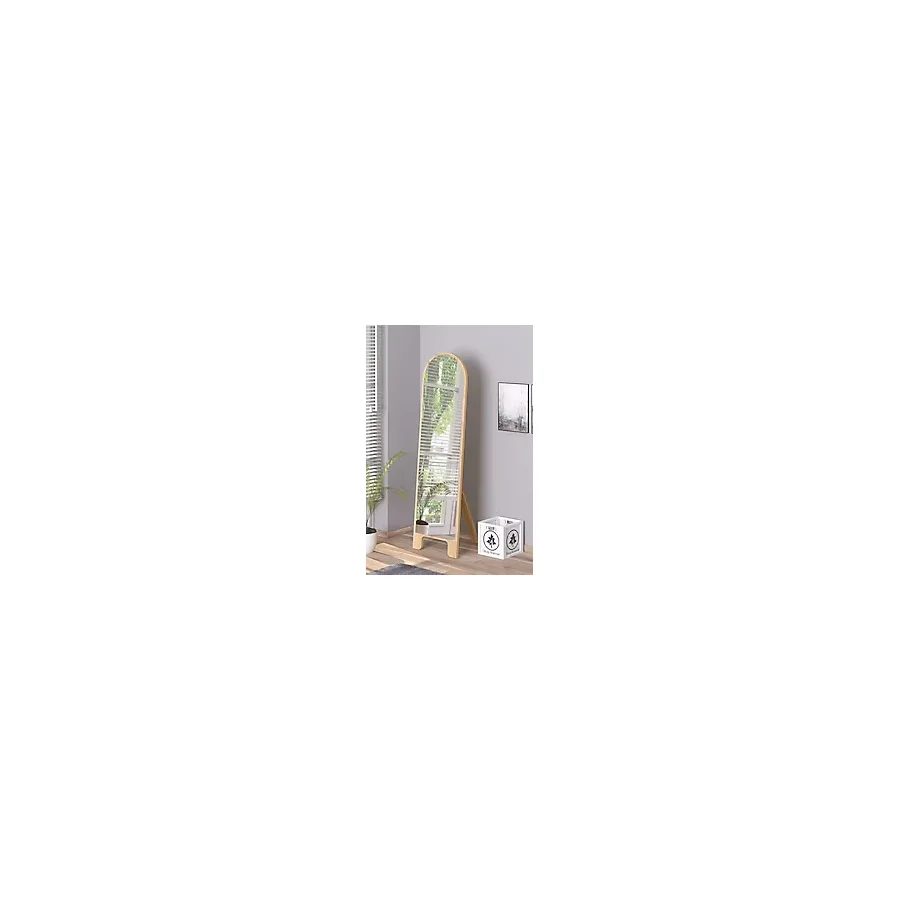 OlcayAksesuar Sonomo 150X43 cm Ayaklı Tek Kubbeli Salon Antre Çocuk Odası Banyo WC Yatak Odası Boy Aynası