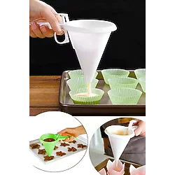 Ölçekli Pratik Hamur Dağıtıcı Porsiyonlayıcı Huni