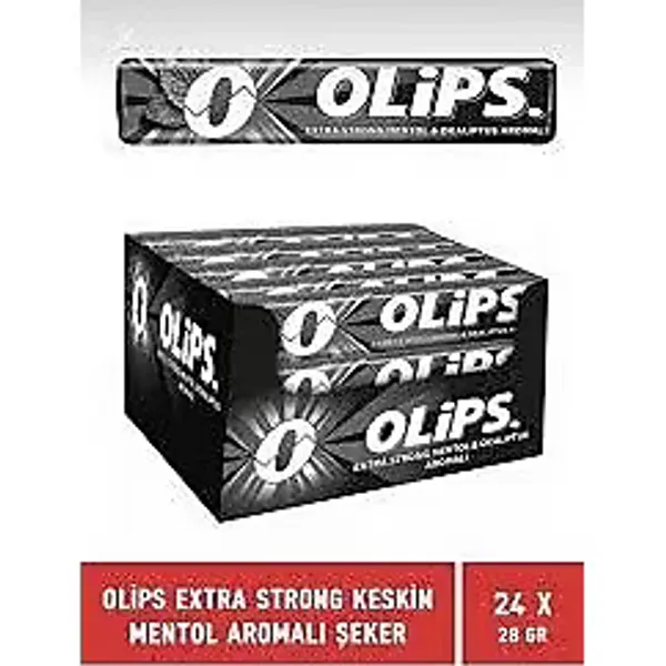 Olips Mentol Extra Strong Okaliptus Aromalı Bonbon Şekerleme 28 G x 24 Adet