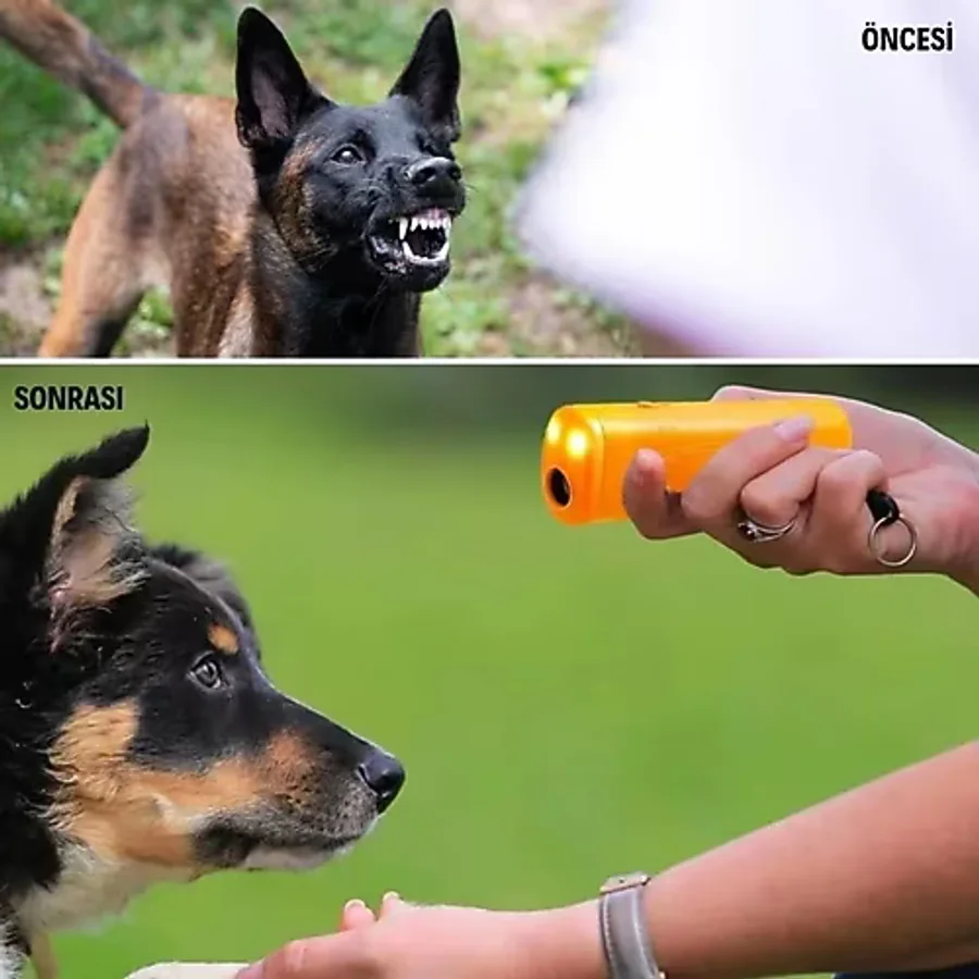 OLLEVRA Köpeksavar Ultrasonik Köpek Kovucu Köpek Kornası Eğitim Cihazı