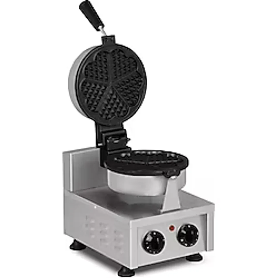 Omake Waffle Makinesi Tekli Yuvarlak Kalp Ø170 Model Zaman Ayarlı