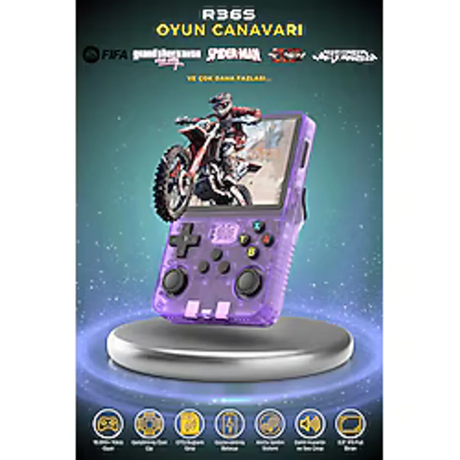 Omaze R36s Oyun Konsolu Güncel El Atarisi 15.000 Oyun Hd Ekran Retro Oyunlar