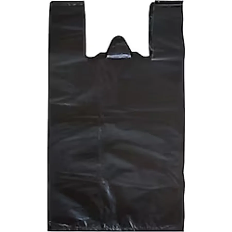 Omeyva Siyah Dökme Market Poşeti Torbası - Hışır Atlet Poşet - Battal Boy - 37 x 70 Cm. - 1 Kg