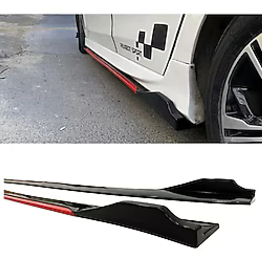 Omg Oto Honda Civic Fd6 2006-2011 Kırmızı Şeritli Yan Marşpiyel 2 Adet Piona Black Uyumlu