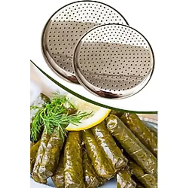 Omilife 24 cm Paslanmaz Çelik Oval Delikli Model Tepsi Sarma Altlığı Pide Pizza Mutfak Tepsisi