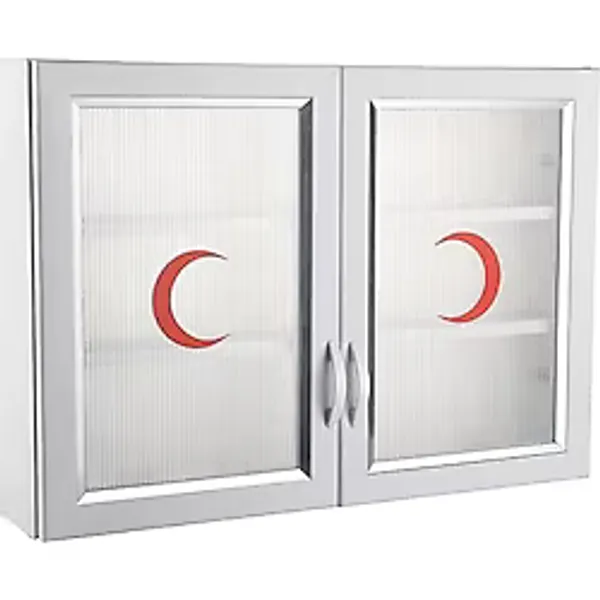 Omnipazar Clk-846 Pvc İlk Yardım Ecza Dolabı 2 Kapaklı Beyaz