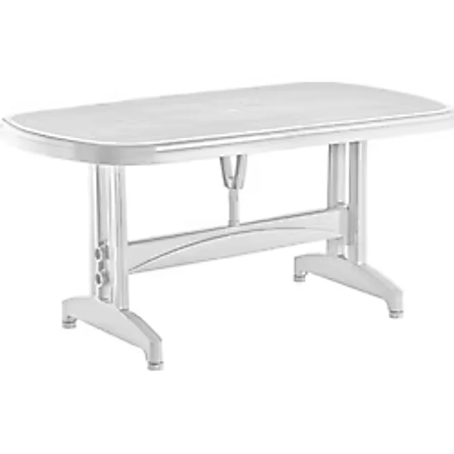 Omnipazar Irk-Hm100 Oval Köşe Plastik Dikdörtgen Masa 90X150 Cm