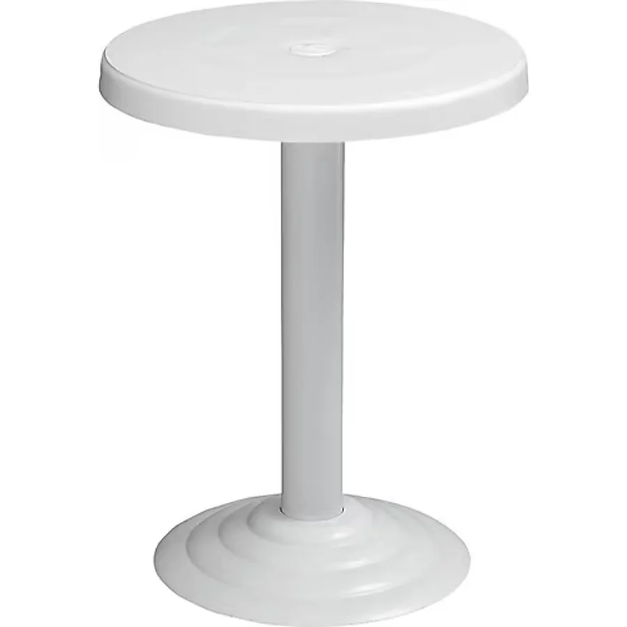 Omnipazar Mt-Gf401a Beyaz Medio Bahçe Balkon Sehpa Ø50 Cm