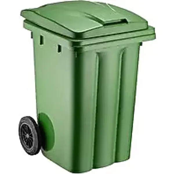 Omnipazar Sy-6502 Tekerlekli Kapaklı Plastik Çöp Konteyneri 80 Lt Yeşil
