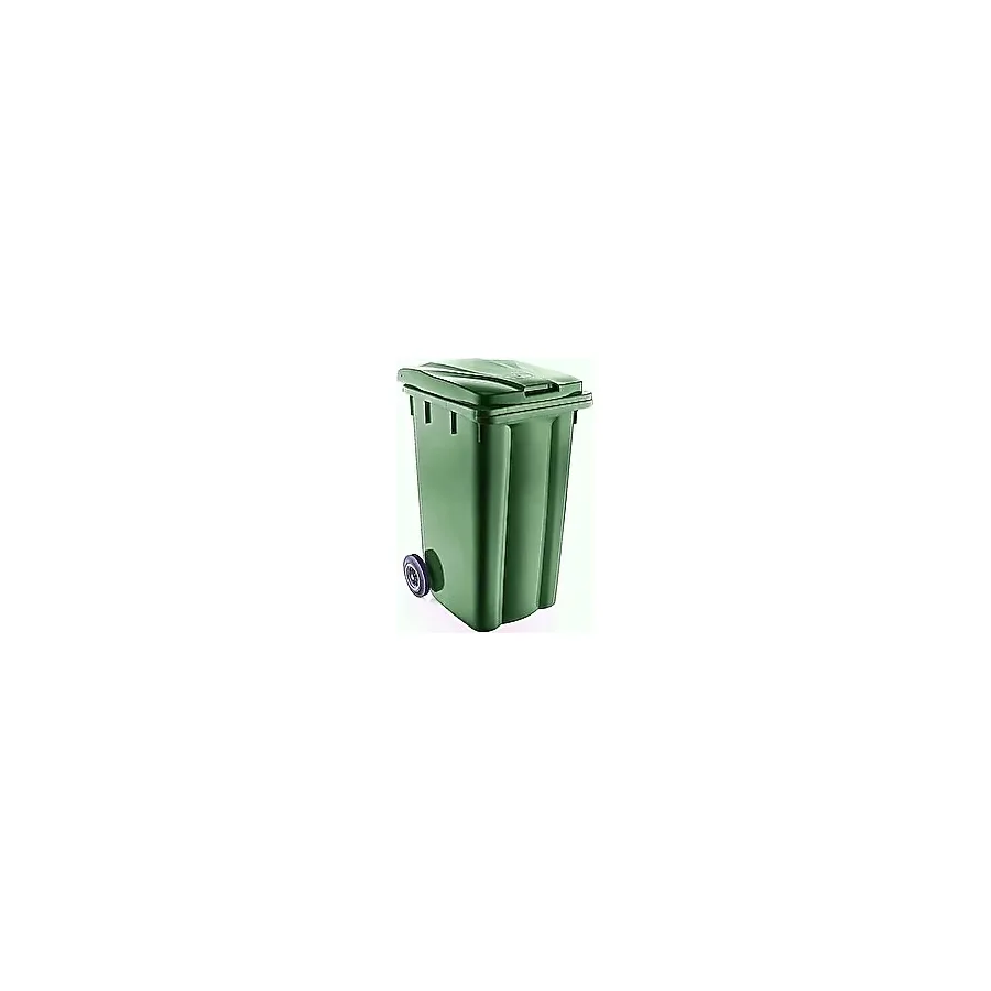 Omnipazar Sy-6511 Eko Tekerlekli Kapaklı Plastik Çöp Konteyneri 240 Lt Yeşil