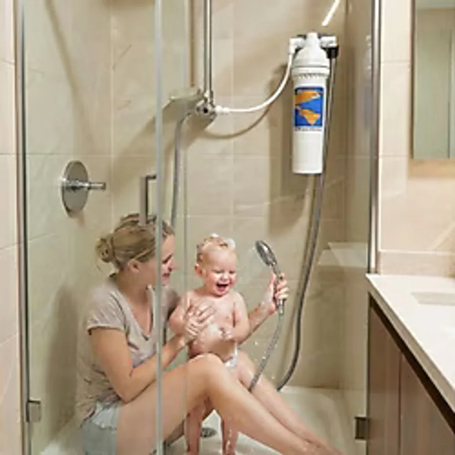 Omnipure Elf Xl Reçine + Karbon Filtre - Banyo Karbon Duş Filtresi - Musluğa Kolay Montaj