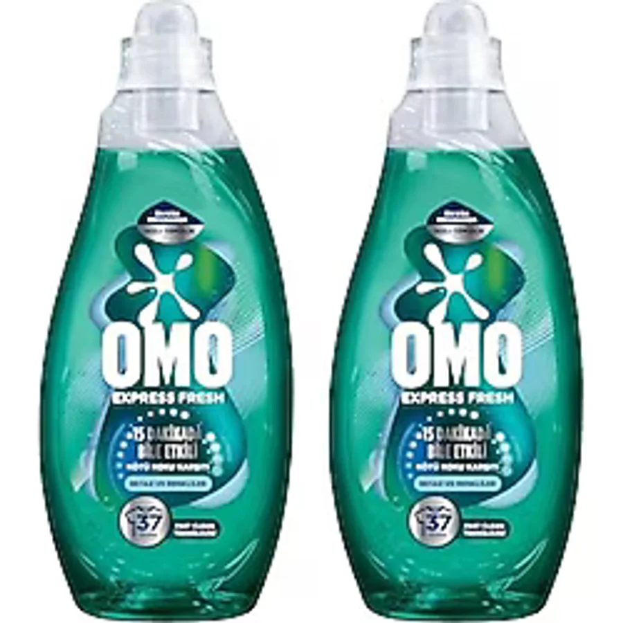 Omo Express Fresh Kötü Koku Karşıtı Beyazlar ve Renkliler için Sıvı Deterjan 1.48 lt 2'li