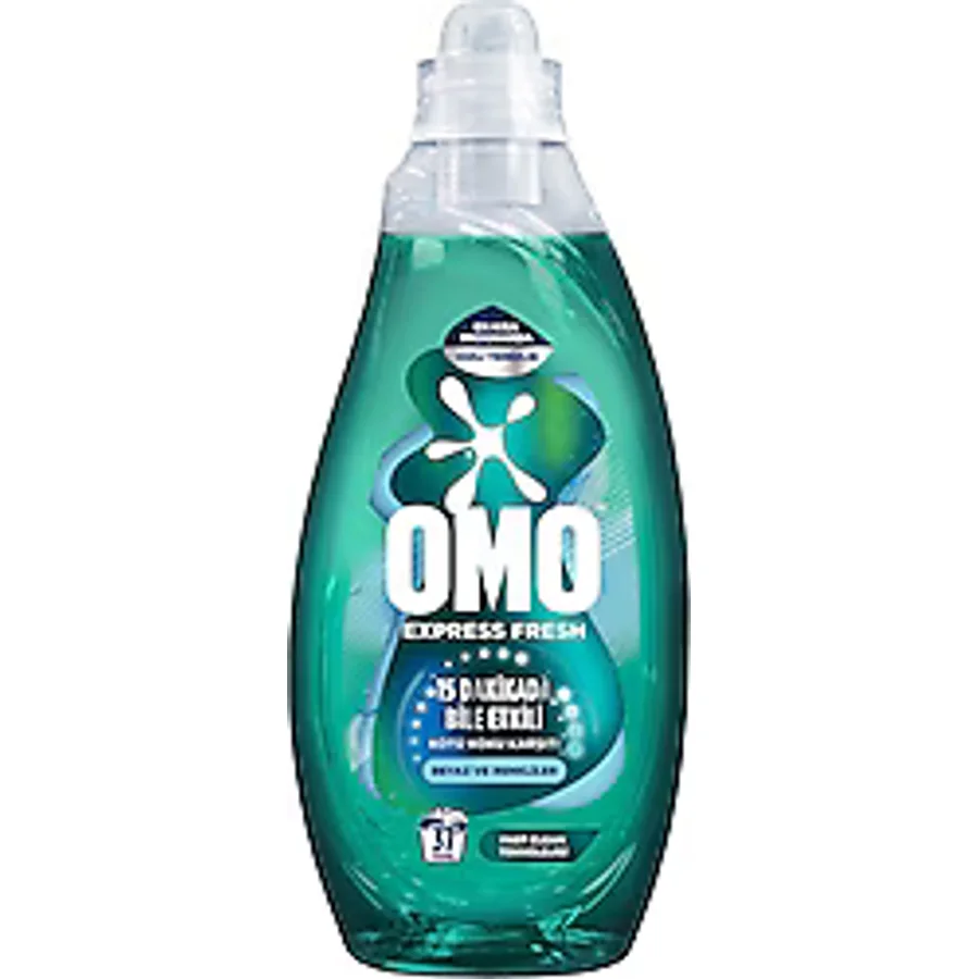 Omo Express Fresh Kötü Koku Karşıtı Beyazlar ve Renkliler için Sıvı Deterjan 1.48 lt