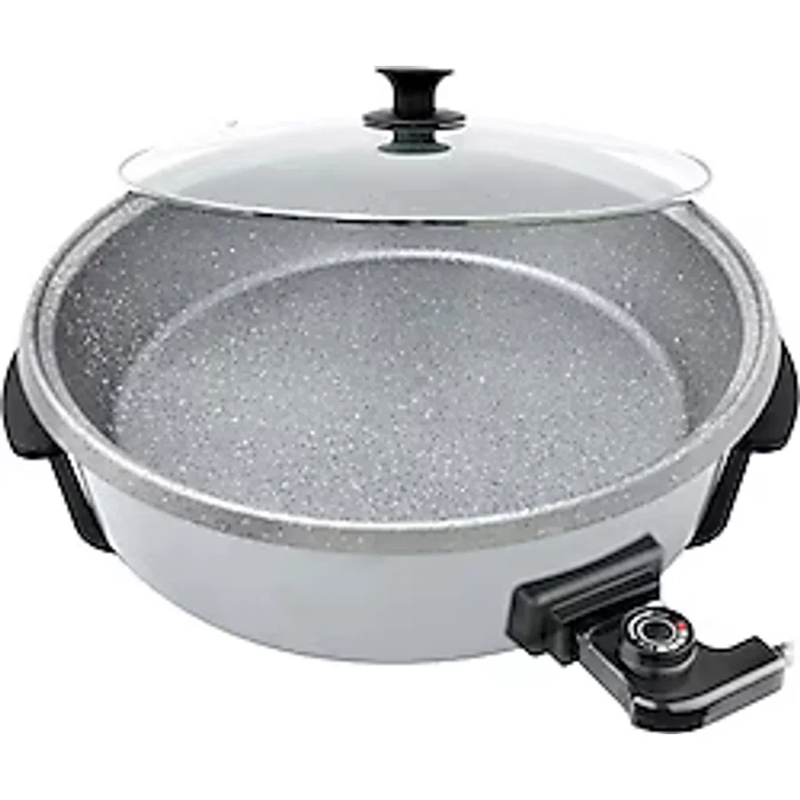 OMS 3218 Granit Gri Elektrik Pizza Tavası