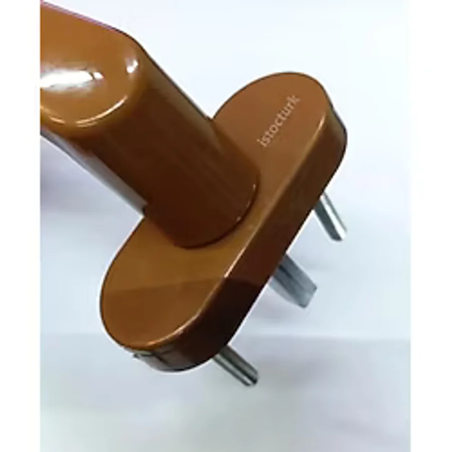 Ömür Boyu Garantili Kahverengi PVC Doğrama Pencere Kolu