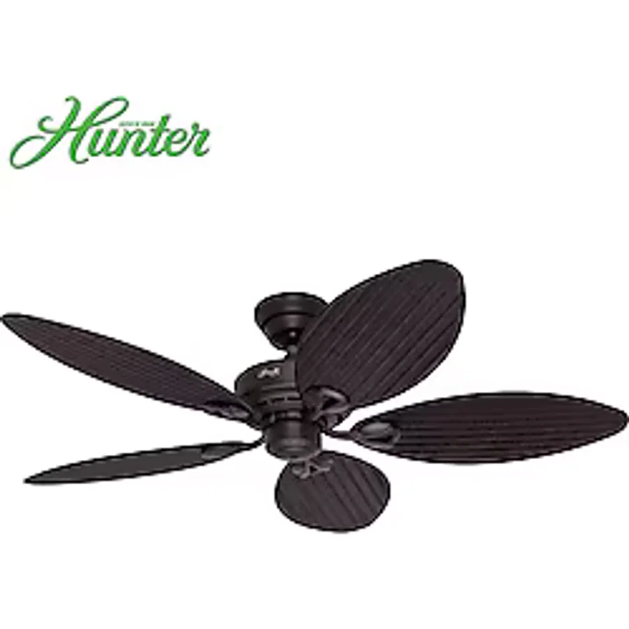 Ömür boyu motor ve sessizlik garantili Hunter - Bayview Çağdaş Bronz - 137 Cm. Dış Mekan Tavan Vantilatörü