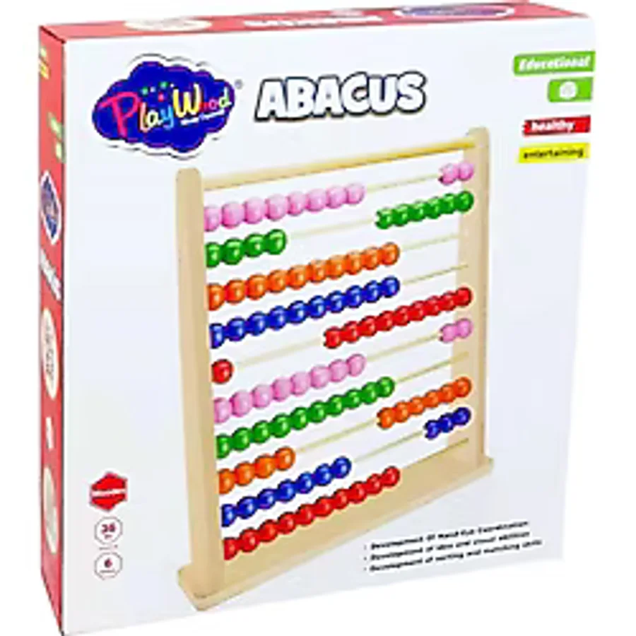 Omz Playwood Kutuda Ahşap Büyük Abaküs Kız Erkek Çocuk Oyuncak Eğitici Oyuncaklar