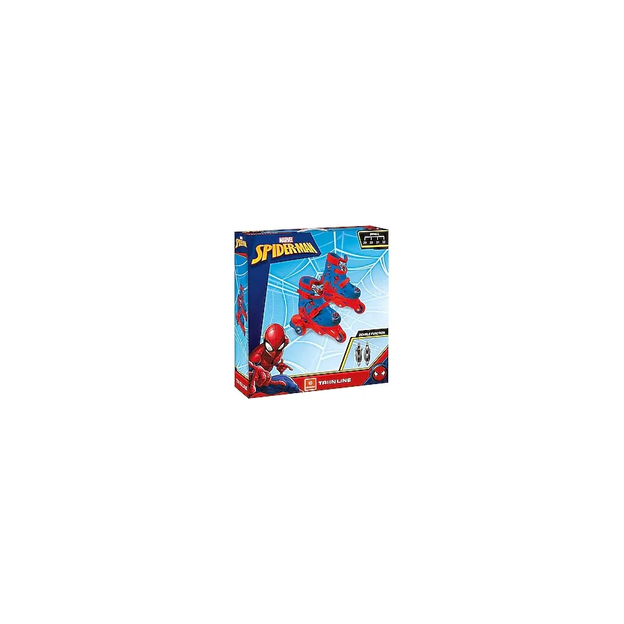 OMZ Spiderman Inline 3 Teker Paten Kız Erkek Çocuk Oyuncak Eğitici Oyuncaklar - Çok Renkli