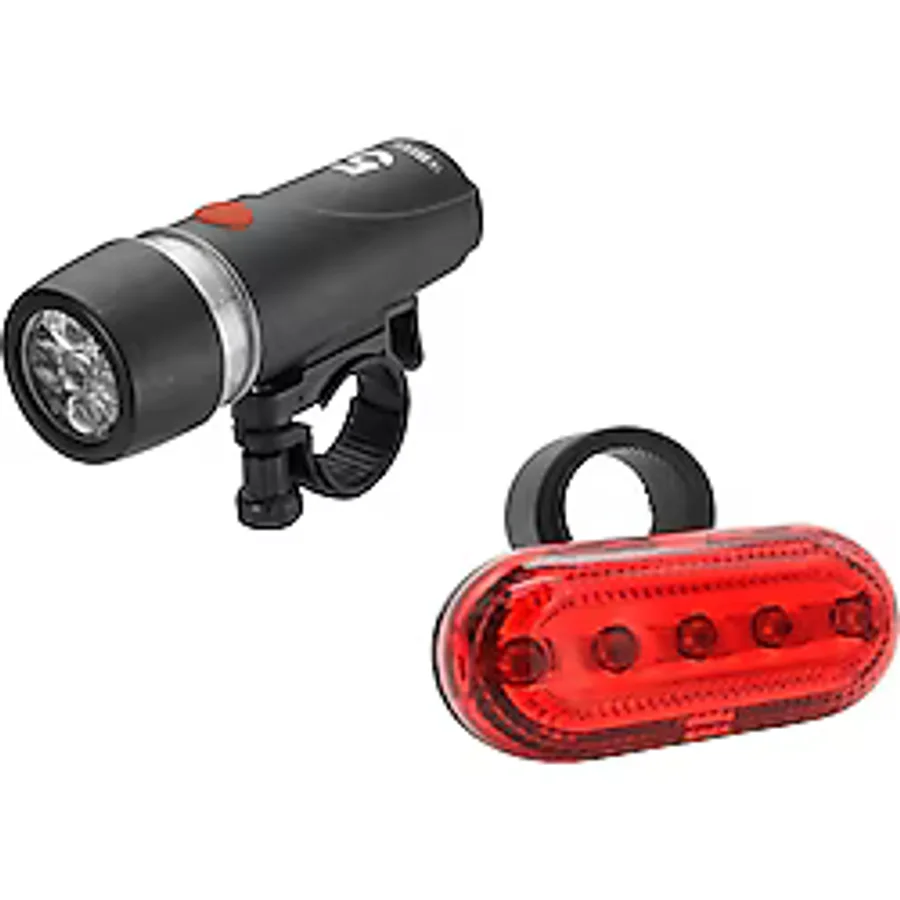 Ön-Arka Bisiklet Led Far-Stop Lambası. Işık Seti Siyah
