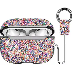 Onegif Airpods Pro 2 (2.nesil) Bright Simli Airpods Kapak - Gold - Lavendergrey