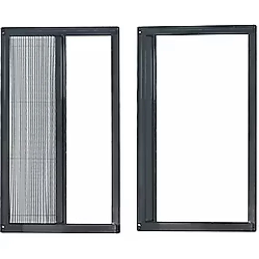 Oneplise Plise Pileli Sürgülü Kapı Sinekliği (Demir Kapı Ahşap Kapı Çelik Kapı Pimapen Kapı) - Antrasit - En: 120 cm - Boy: 120 cm