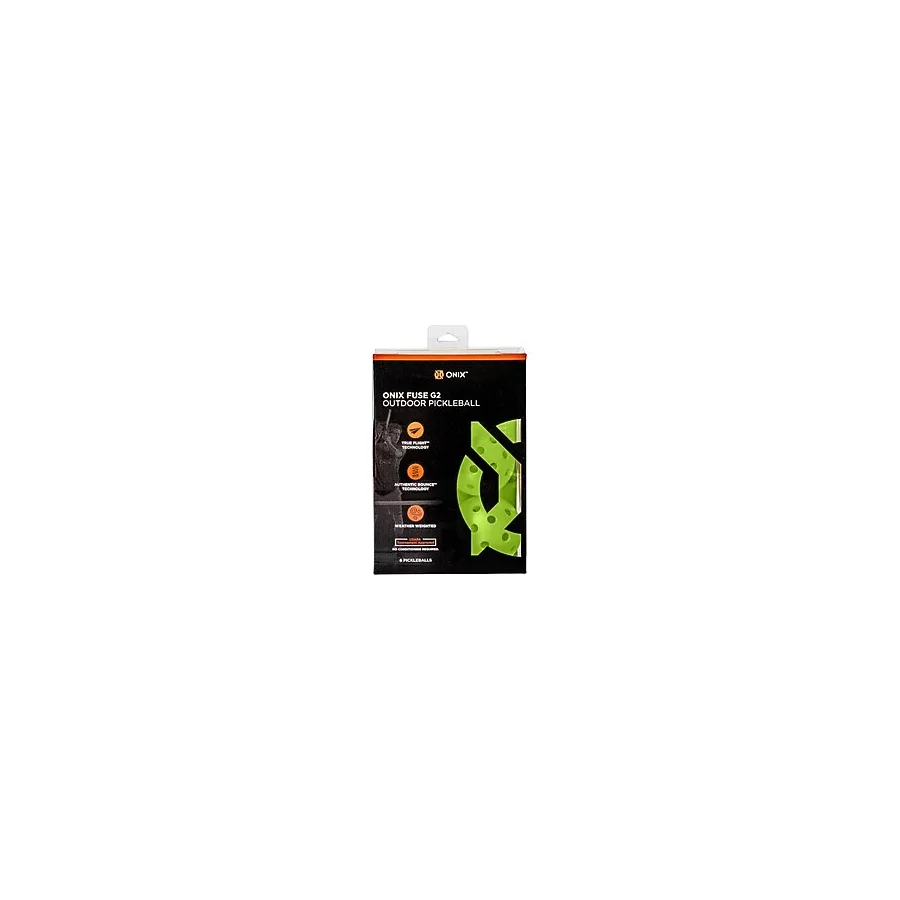 Onix Fuse G2 Pickleball Ball 6'lı Paket - APP ve PPA Turlarının Resmi Topu, Neon Yeşili - 6'lı Paket, Tek Beden (KZ41006N-G2)