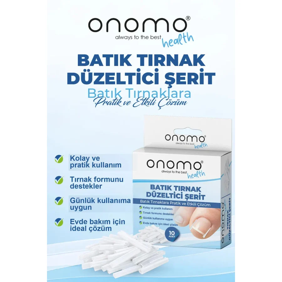 Onomo Health Batık Tırnak Düzeltici Şerit 10 Adet
