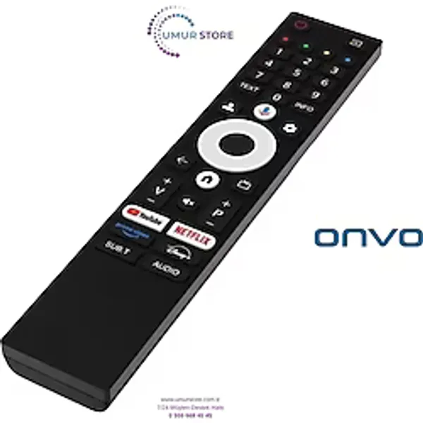 Onvo İle Uyumlu Model 55Vq90f3ua Google Qled Tv Kumandası-Mikrofonlu