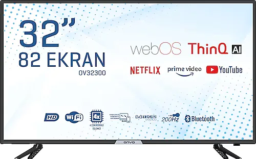 Onvo OV32300 HD 32" 82 Ekran Uydu Alıcılı webOS Smart LED TV