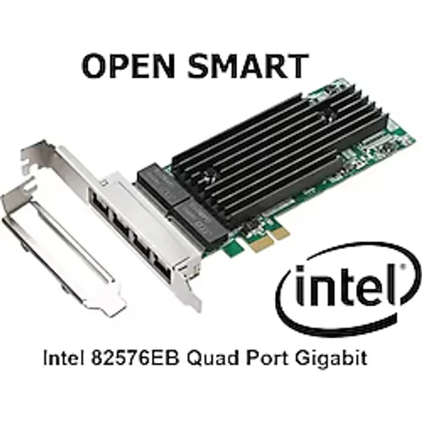 Open Smart OPS01G64NT Quad 4 Port Intel 82576EB Gigabit PCI-E X1 Ethernet Kartı