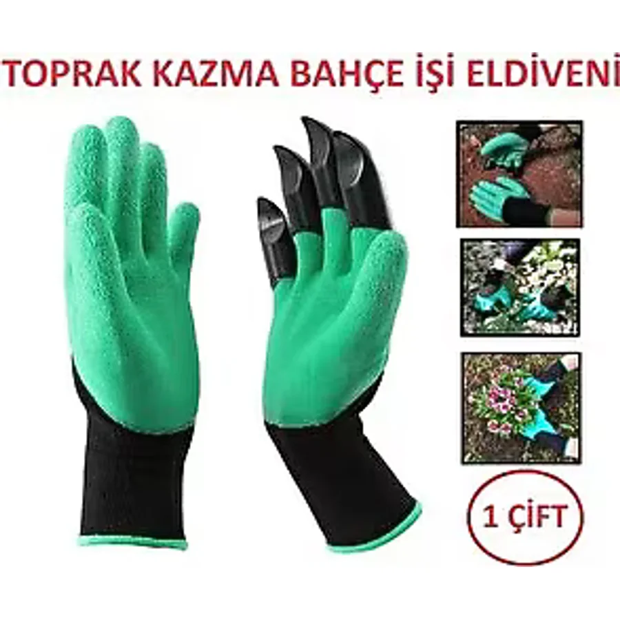 Optana Eldiven Toprak Bahçe Kazma Eldiveni Çiçek Dikme Ekme Bahçe Işleri Hobi Eldiveni