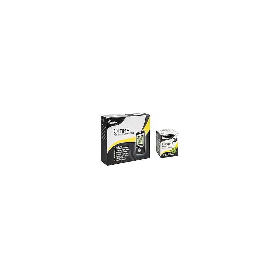 Optima Şeker Ölçüm Cihazı + 50'li 1 Paket Ölçüm Çubuğu