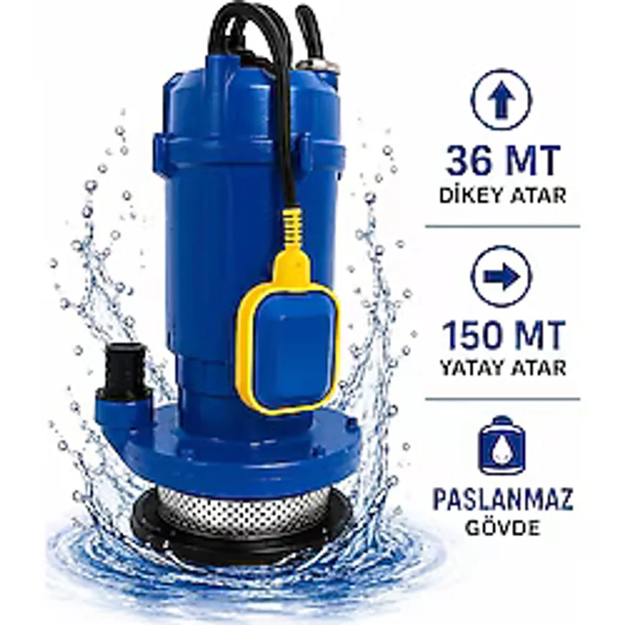 OPTIVEX Şamandıralı Dalgıç Temiz ve Kirli Dere Kuyu Su Motoru Drenaj Dalgıç Su Pompası 1 HP 75 KW