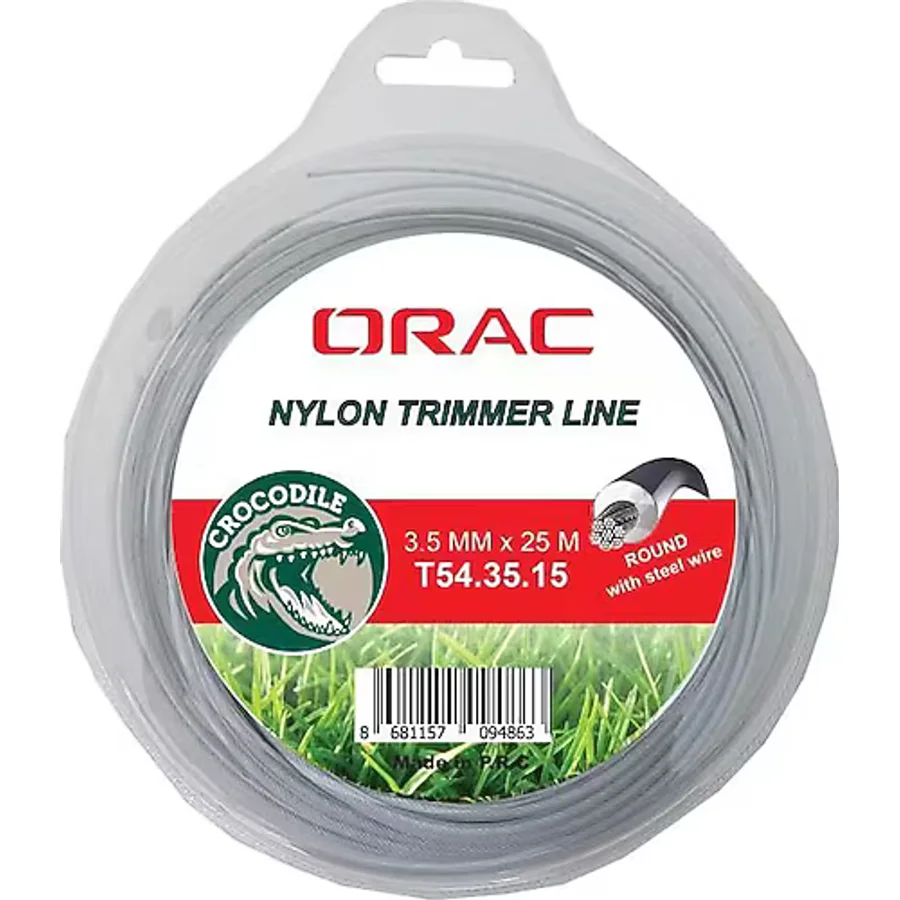 Orac 3,50 mm 24 mt.Yuvarlak Telli Gri Tırpan Misinası