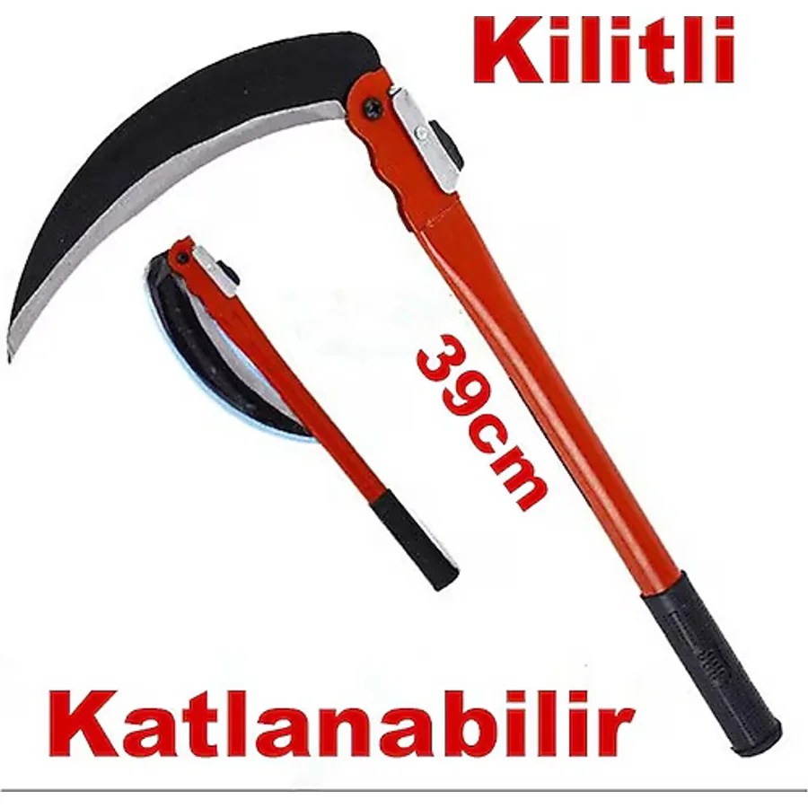 Orak. Tırpan Katlanır Kilitlenir Çelik Ot Biçme Orak