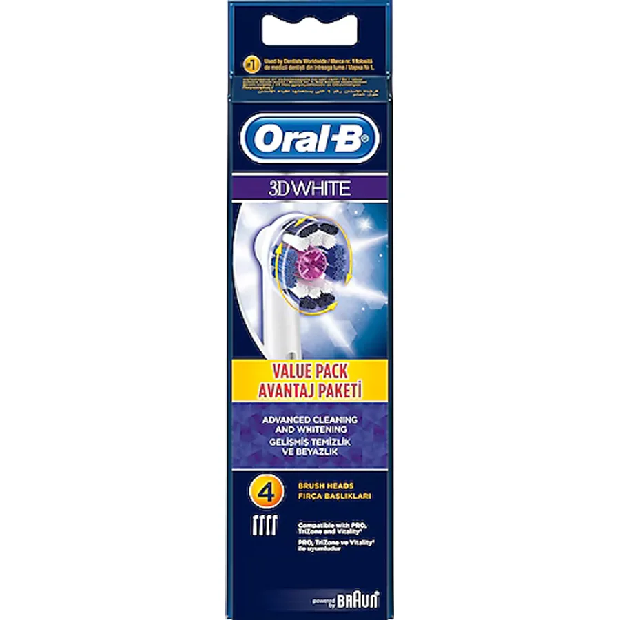 Oral-B 3D White 4'lü Diş Fırçası Başlığı