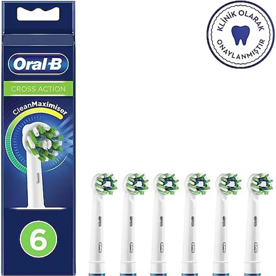 Oral-B Cross Action Clean Maximiser 6'lı Diş Fırçası Başlığı