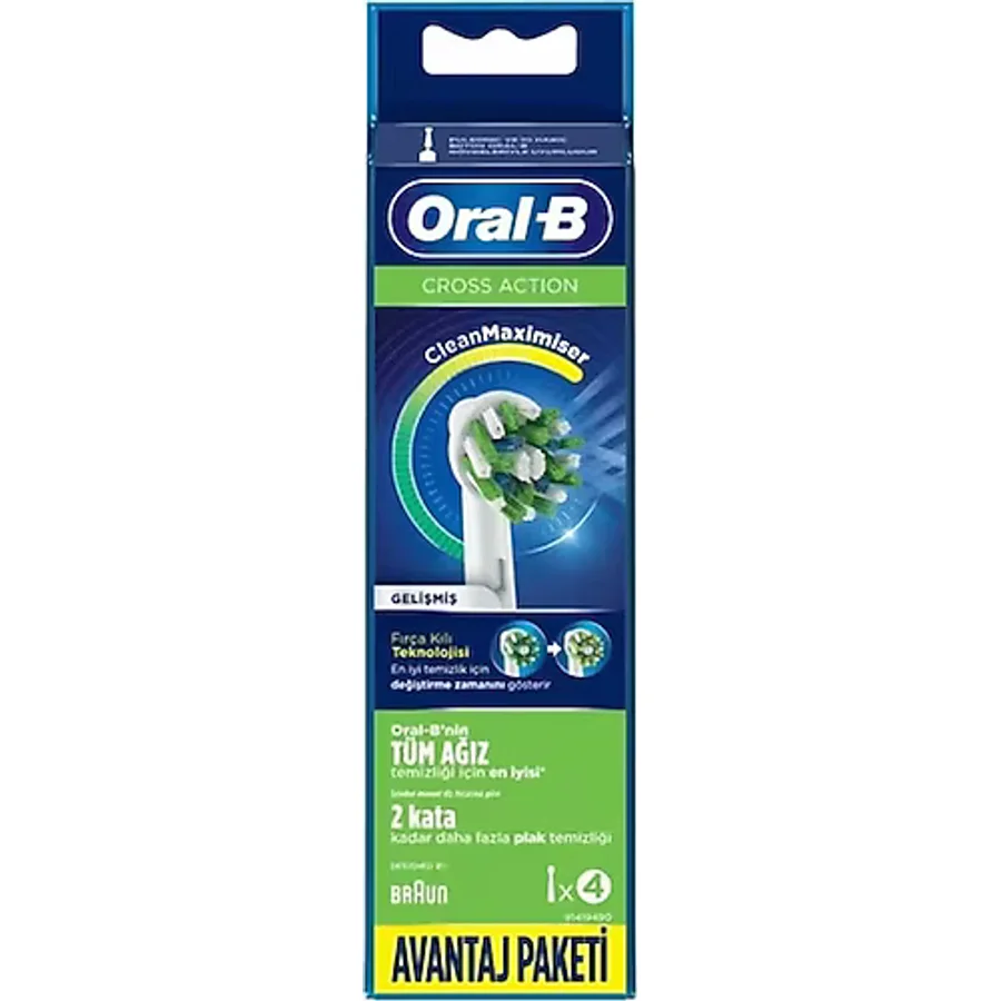 Oral-B Cross Action X-Filament Şarjlı Diş Fırçası Yedek Başlığı 4'lü
