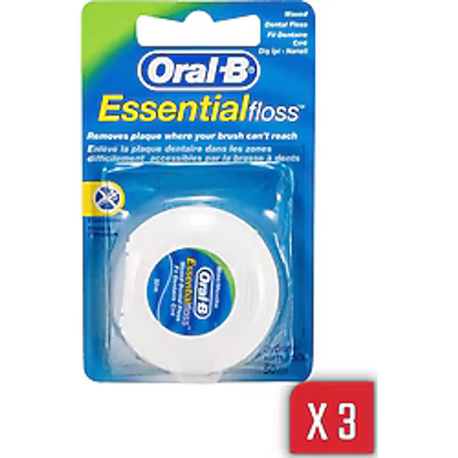 Oral-B Essential Floss Nane Aromalı 50 m 3 Adet Mumlu Diş İpi