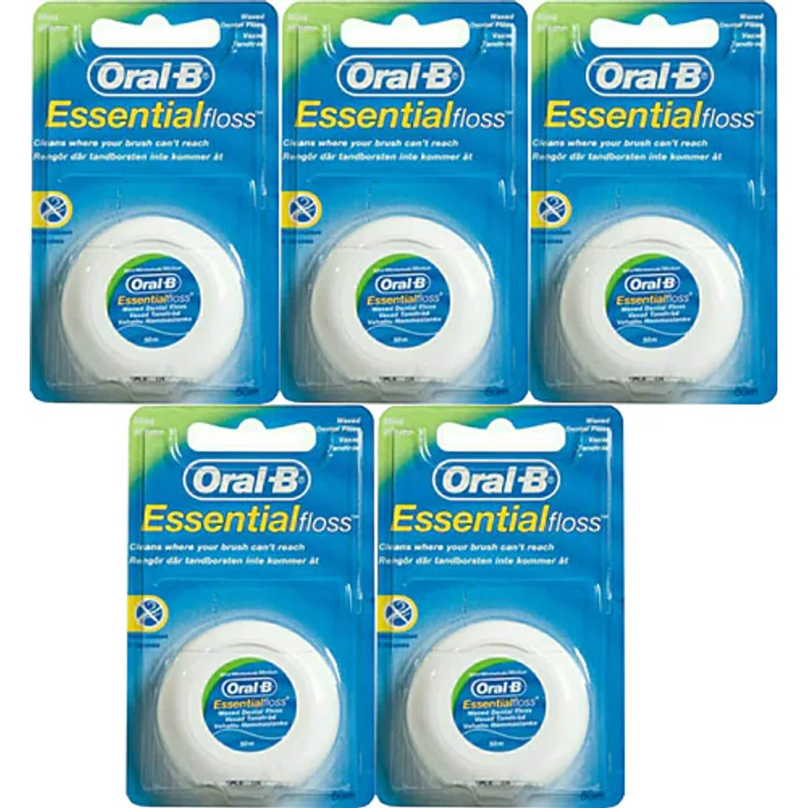 Oral-B Essential Floss Nane Aromalı 50 m 5 Adet Mumlu Diş İpi