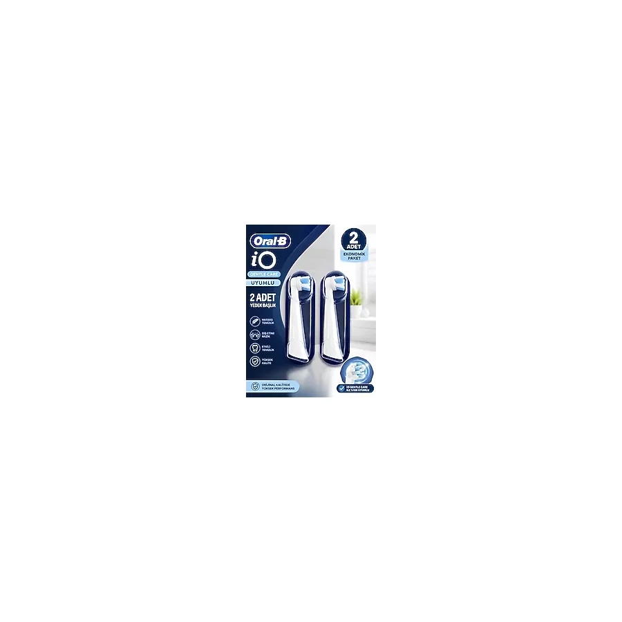 Oral-B Io Gentle Care Beyaz Diş Fırçası Yedek Başlığı 2 Adet Yumuşak Kıllarla Üstün Temizlik