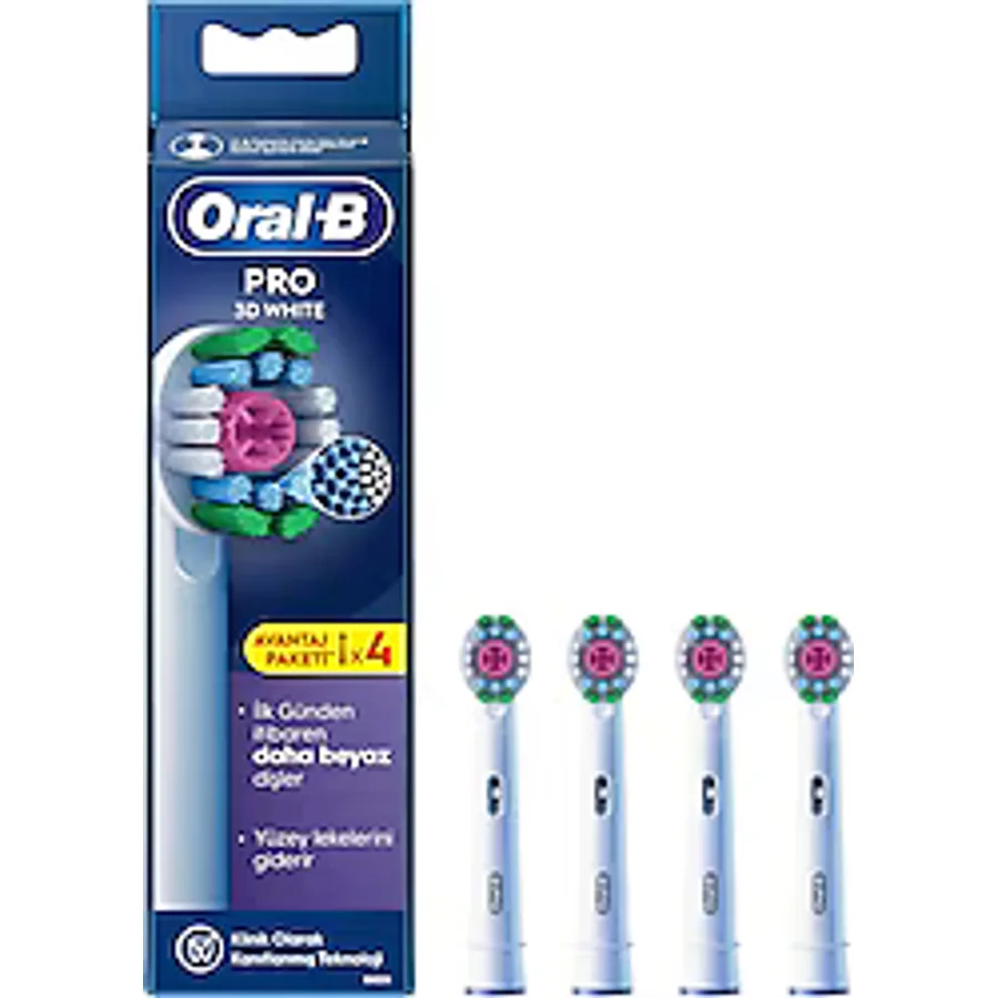 Oral-B Pro 3D White X-Filament 4'lü Diş Fırçası Başlığı